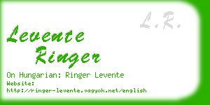 levente ringer business card